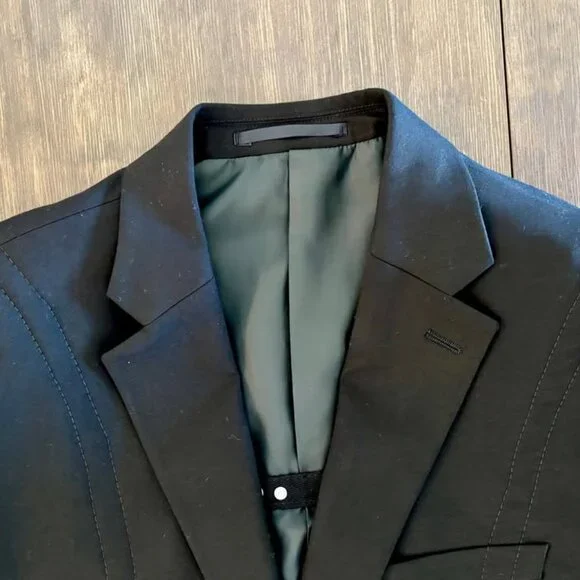 Men’s H&M Black Slim Fit Suit Jacket & Pants Set 40R / 33x26 - Picture 5 of 11